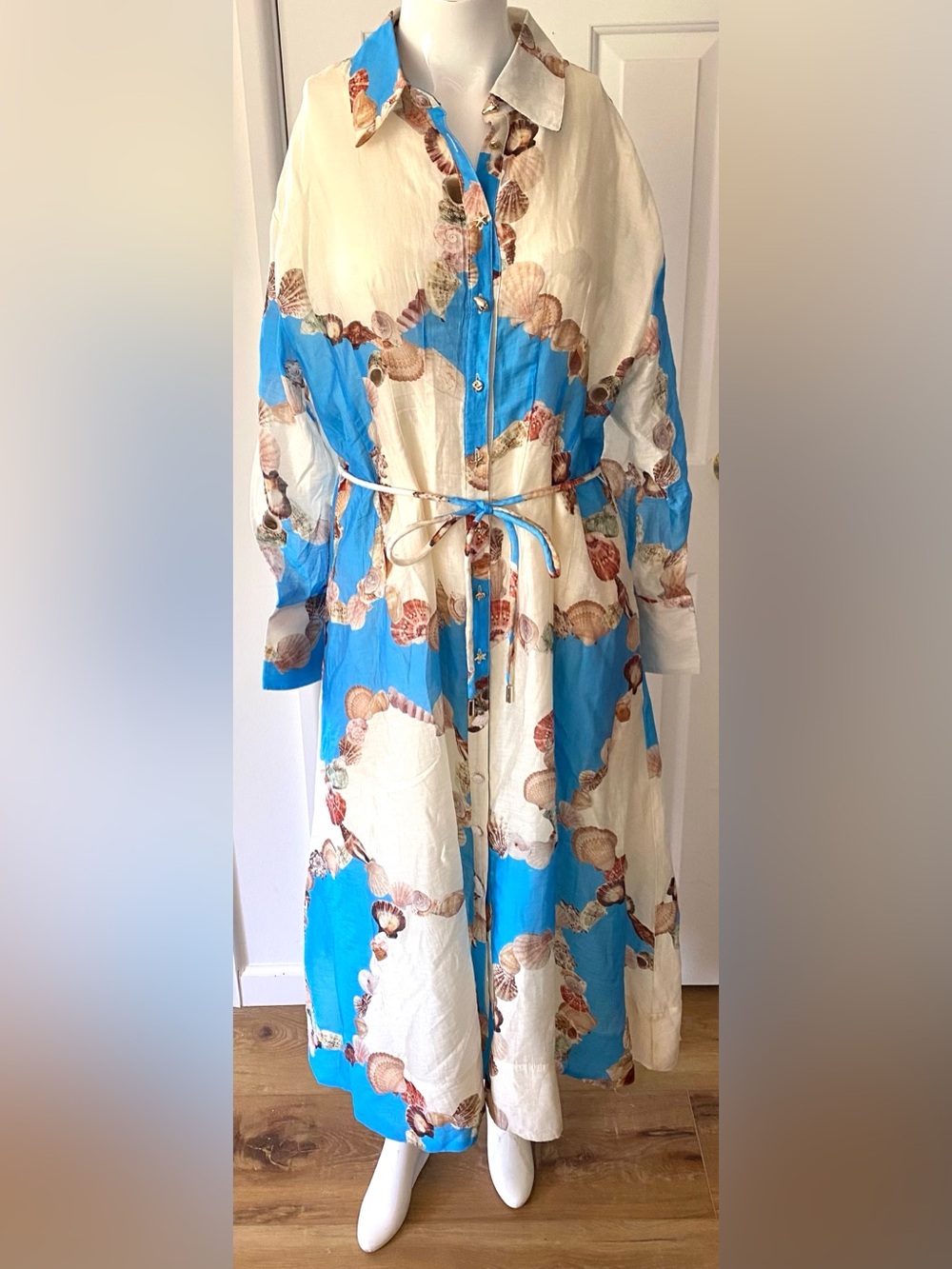 NWT Caroline Constas  midi . An incredibly beautiful dress with a marine motif.